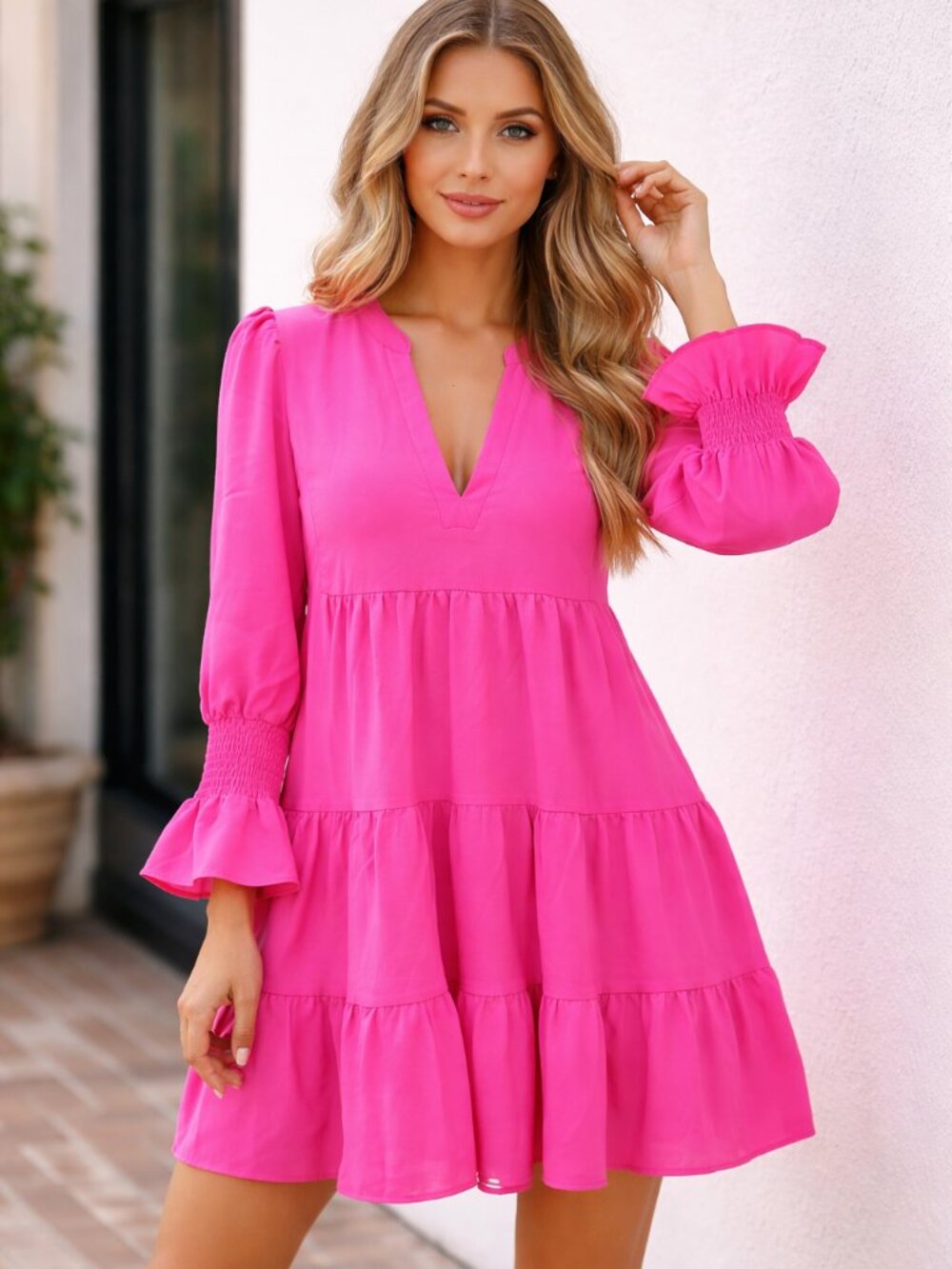 Tuckernuck Pomander Place Hot Pink Kenzo Mini Dress Size Medium - NWT